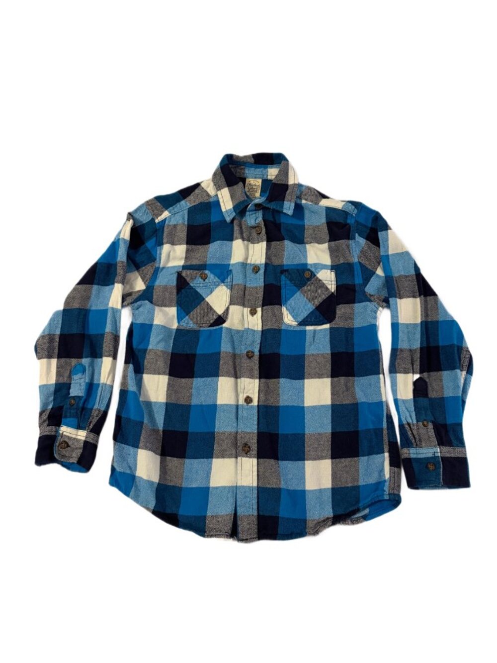 Big Kids' Button-Down Flannel Shirt, Faded Glory, Size 14/16